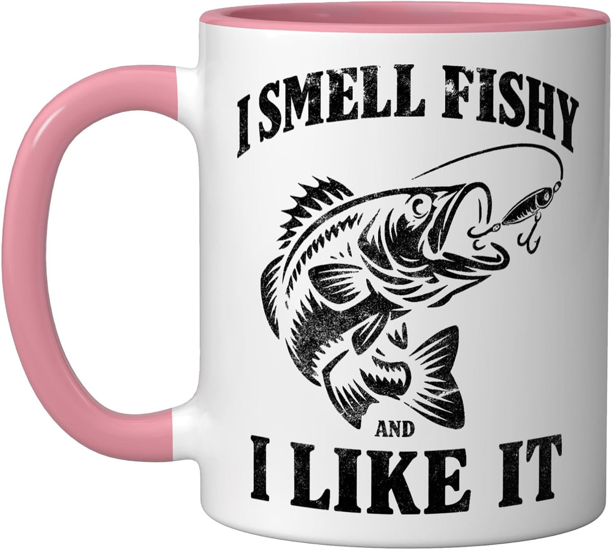 Vintage Fishing Fisherman Ceramic Mug