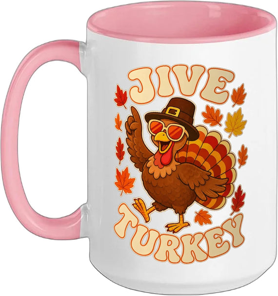 Jive Turkey Pilgrim Hat Disco Ceramic Mug