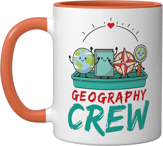Geography Teacher Social Studies Educator Map Earth Ceramic Mug