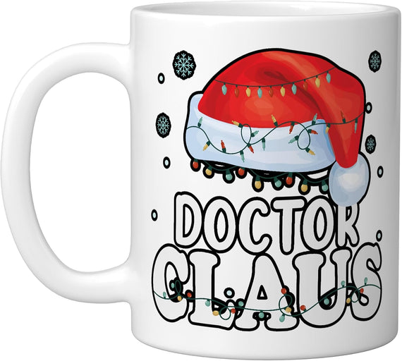 Doctor Claus Santa Hat Christmas Ceramic Mug
