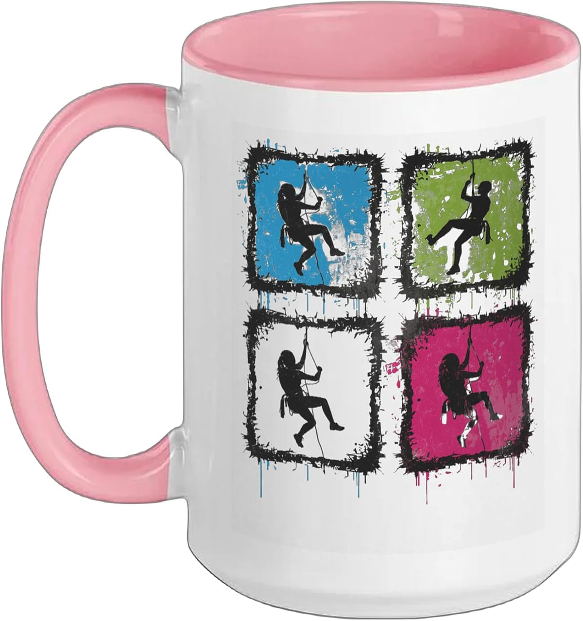 Retro Rock Climber Collage For Mountain Climbers Men Women Ceramic Mug