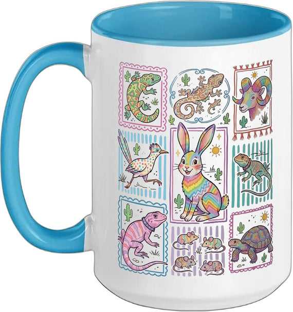 Animals Colorful Collage Ceramic Mug