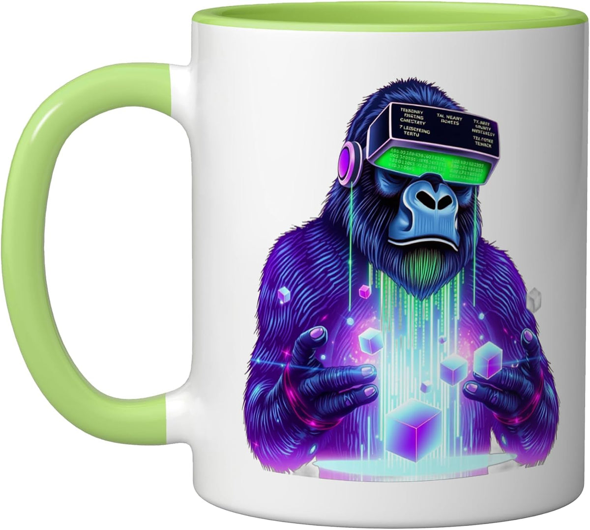 Funny Monkey Virtual V Reality Gaming Design Boys Adult Ceramic Mug
