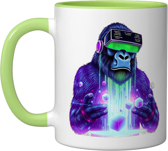 Funny Monkey Virtual V Reality Gaming Design Boys Adult Ceramic Mug