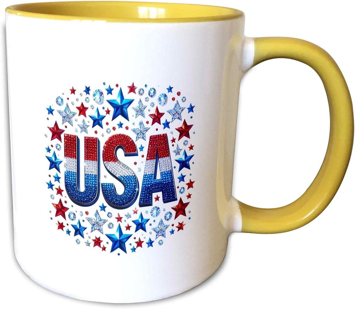 Brilliant Usa Text Art Composition Ceramic Mug
