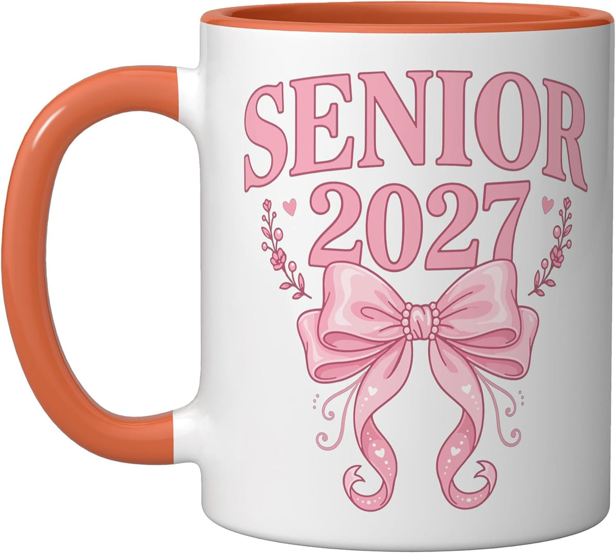 Class Of 2027 Senior Bow Coquette Girl Pink Cute Grad 27 Ceramic Mug