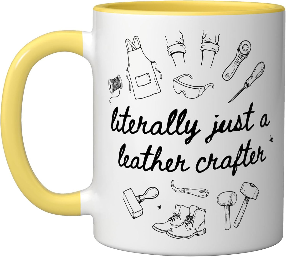 Leather Crafting Leatherworking Artisan Tooling Worker Ceramic Mug