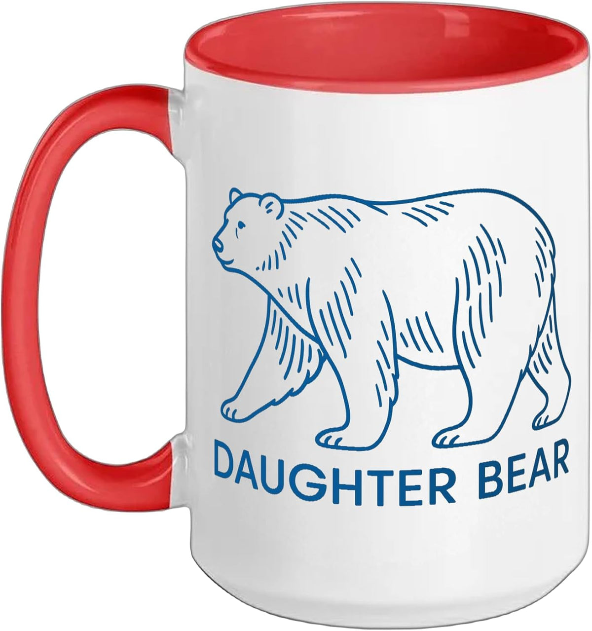 Daughter Bear Polar Bear Line Art Drawing Ceramic Mug