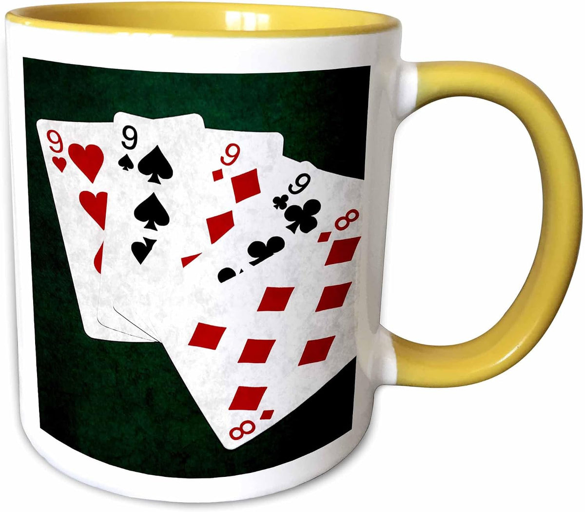 Poker Full House Nines Over Eights Cards Ceramic Mug