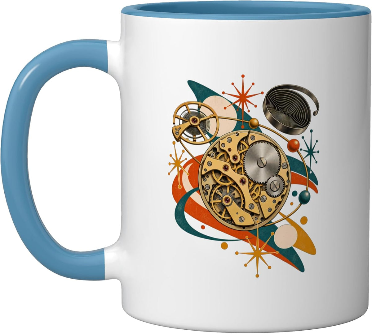 Mid Century Watch Movement Horology Clockmaker Ceramic Mug