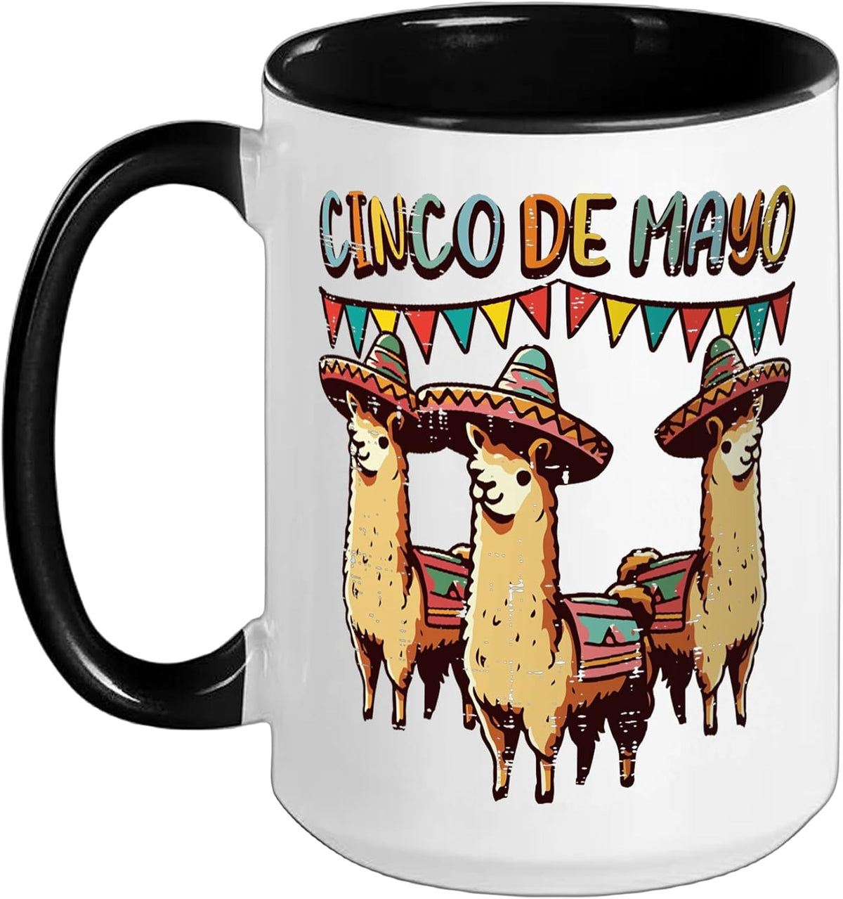 Cinco De Mayo Llama Alpaca Fiesta Mexican Men Women Kids Ceramic Mug