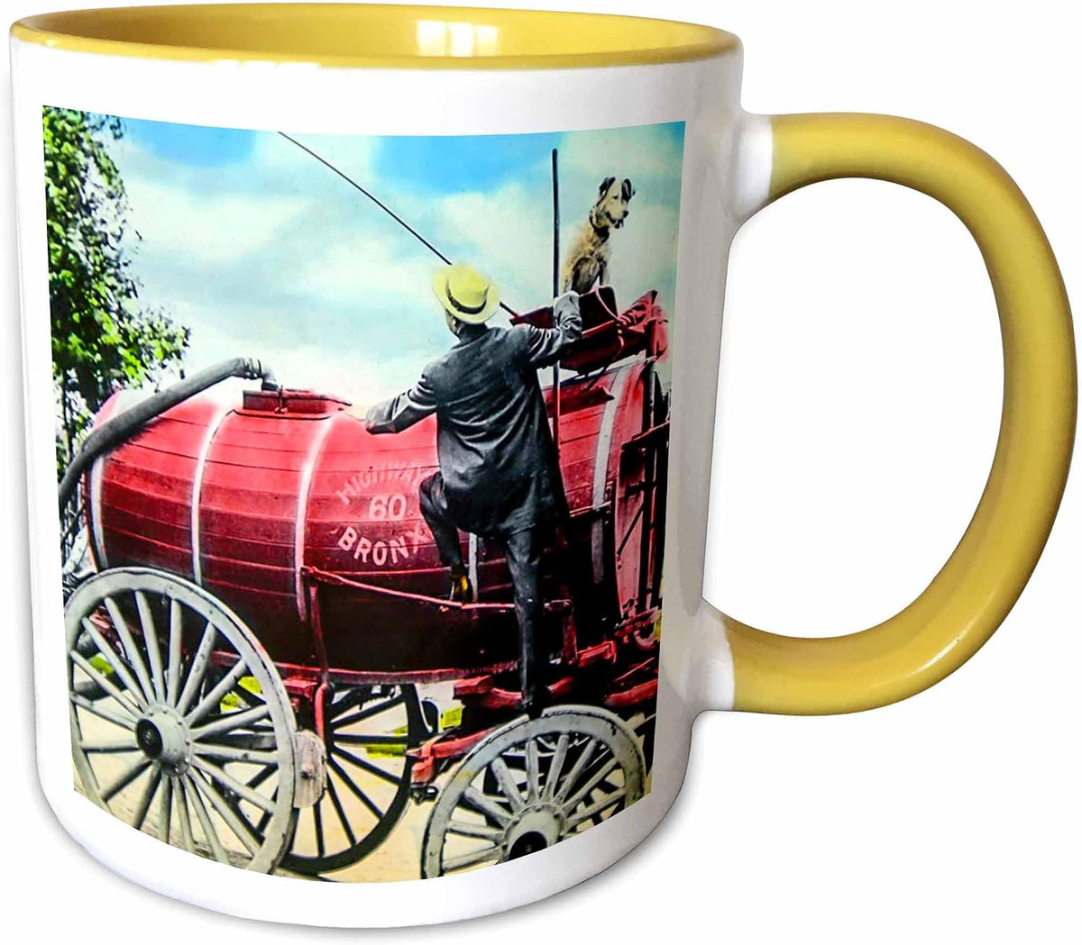 Early Fire Fighter Water Pumper Bronx New Ceramic Mug