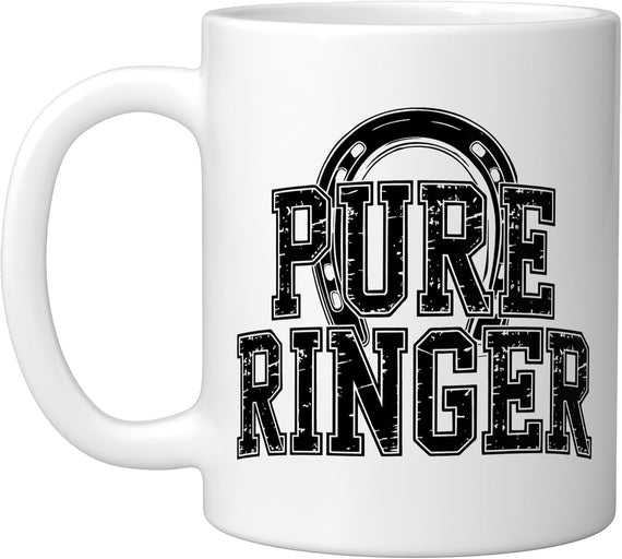 Horseshoe Pitching Ringer Throw Perfect Toss Player Ceramic Mug