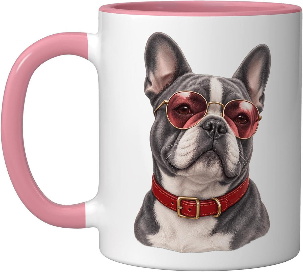 Frenchie Dog Mom Dad Women Men Sunglasses Pet Lover Ceramic Mug