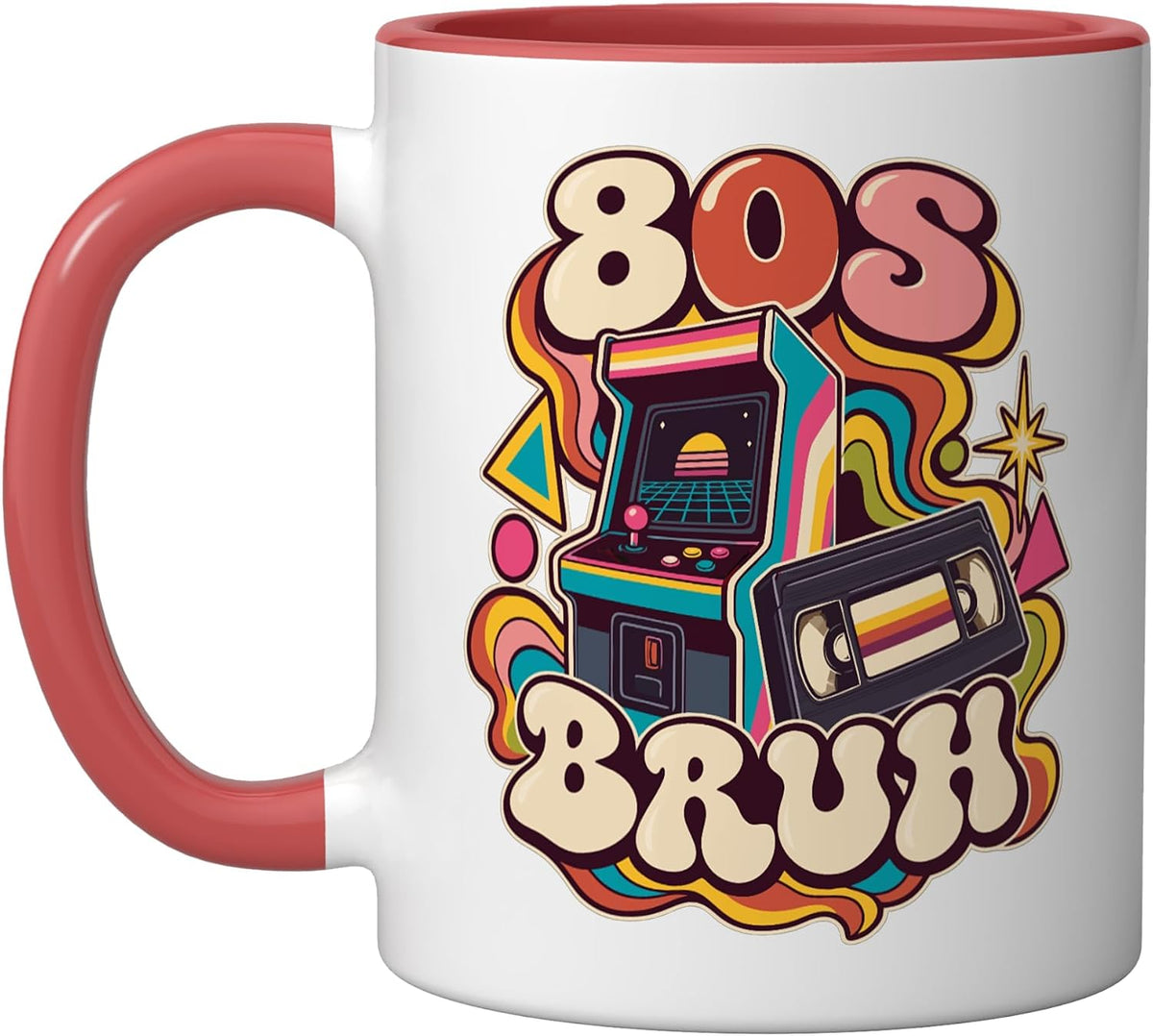 Eighties Bruh Retro Arcade Gamer Vhs Tape Old School Vibe Ceramic Mug