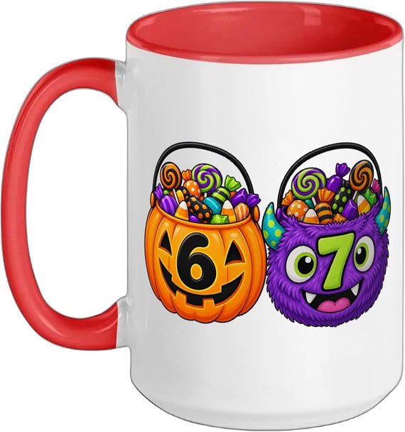 Candy Buckets Halloween Trick Treating Ceramic Mug