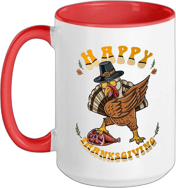Turkey Ham Happy Thanksgiving Turkey Women Ceramic Mug