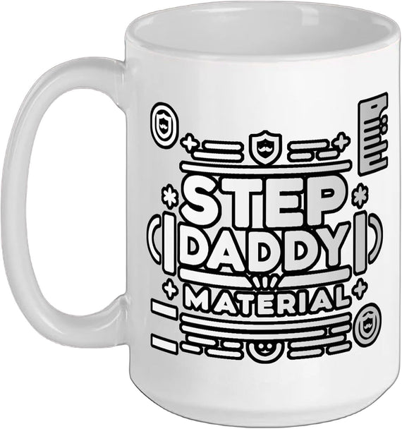 Step Daddy Material Funny Tribal Art Ceramic Mug