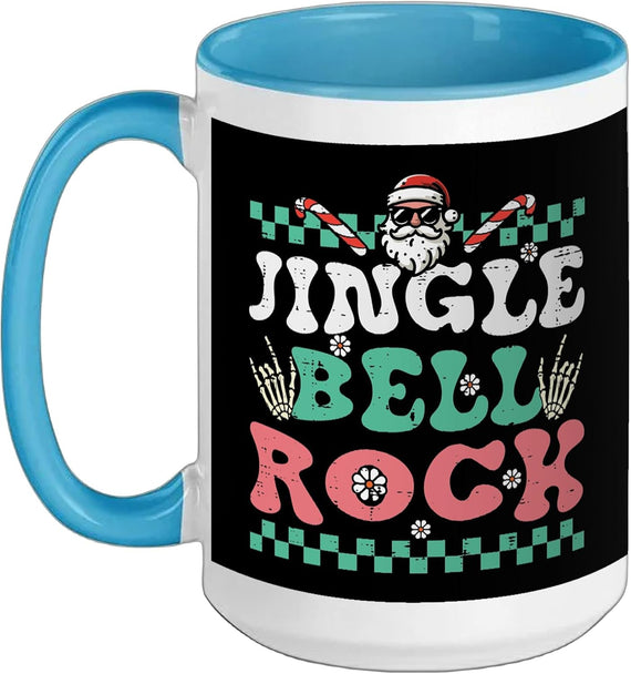 Christmas Jingle Bell Rock Retro Xmas Groovy Men Women Kids Mug