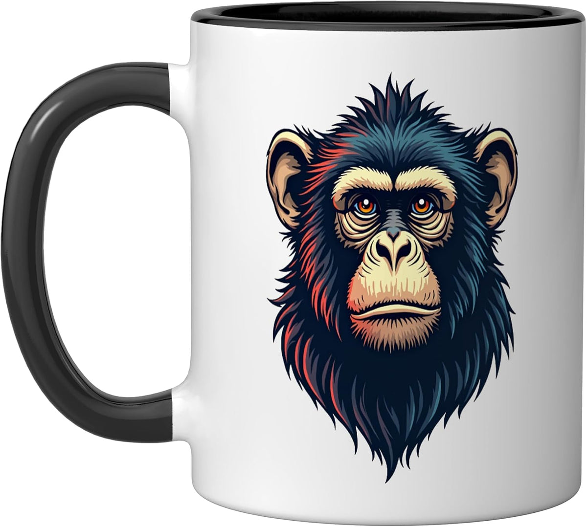 Funny Cool Monkey Chimpanzee Animal Graphic Men Women Kids Ceramic Mug