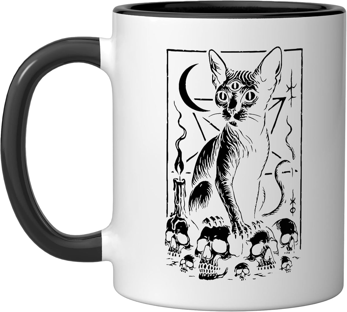 Occult Death Metal Sphynx Cat Ceramic Mug