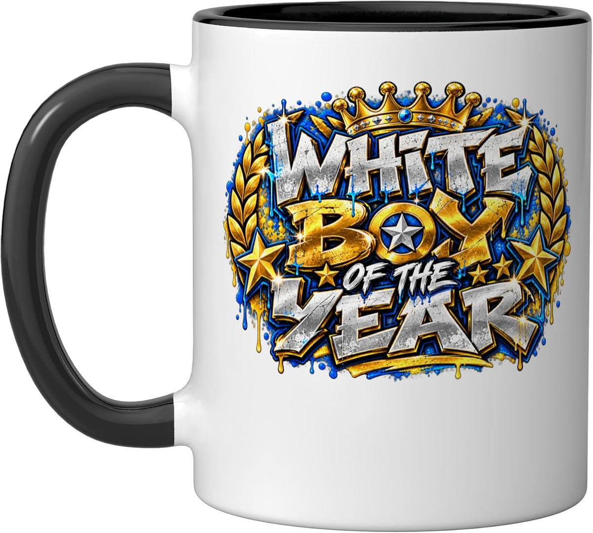 White Boy Of The Year - Hilarious Funny Award Ceramic Mug