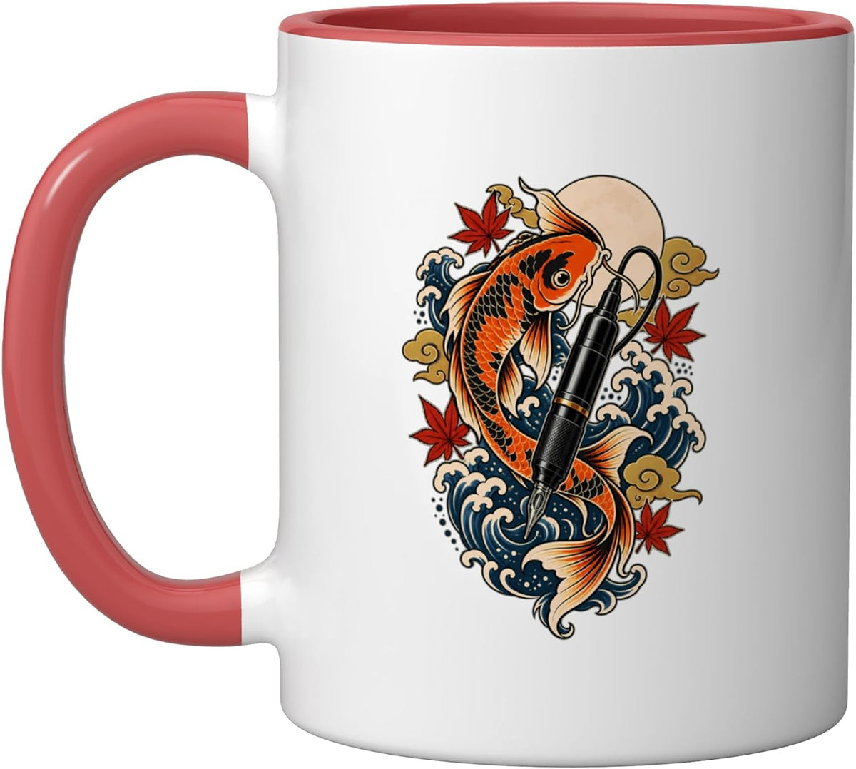 Koi Fish Tattoo Machine Japanese Ink Artist Ceramic Mug