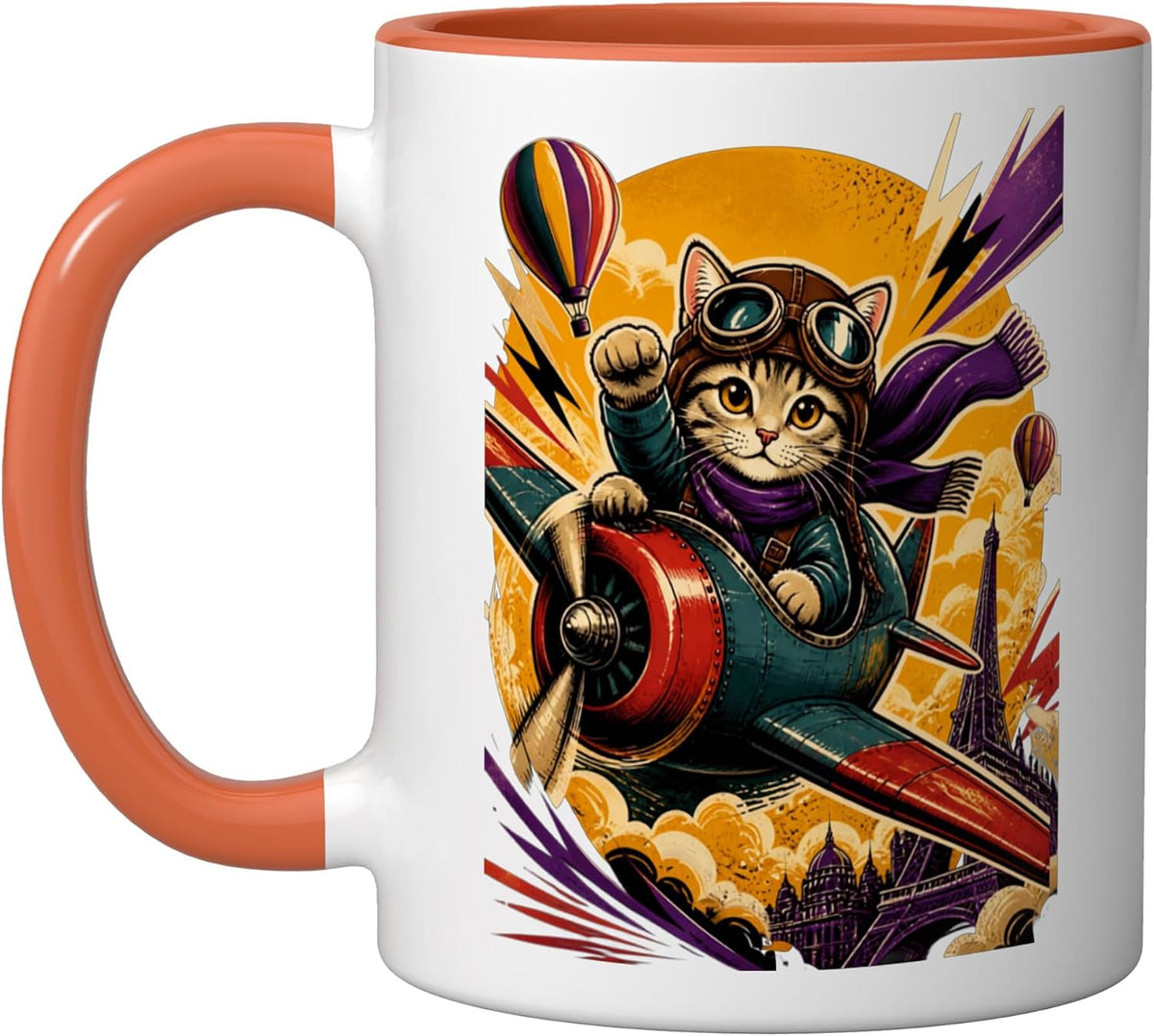 Cat Motif Art Design Gifts Cute Kitten Ceramic Mug