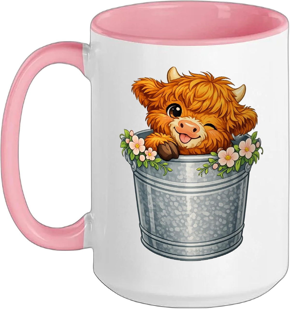 Mini Highland Cow Graphic Ceramic Mug