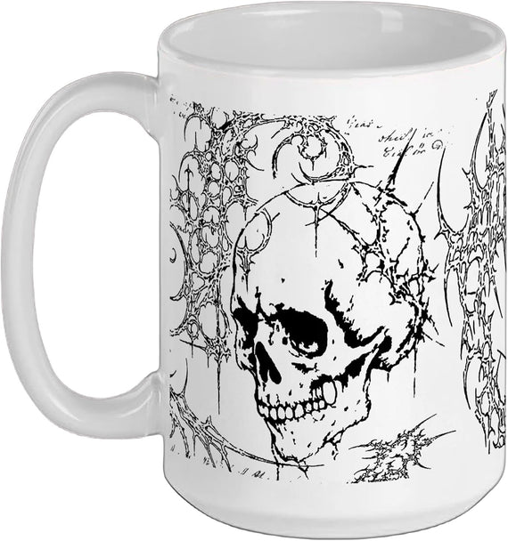 Grunge Goth Alt Skull Sigilism Graphic Ceramic Mug