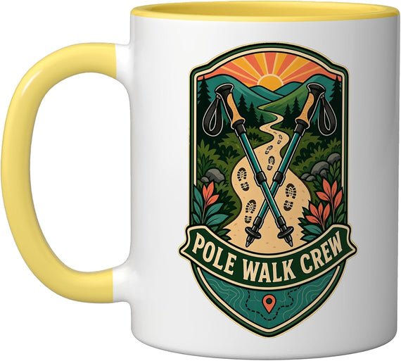 Pole Walk Crew Nordic Walking Trail Group Ceramic Mug