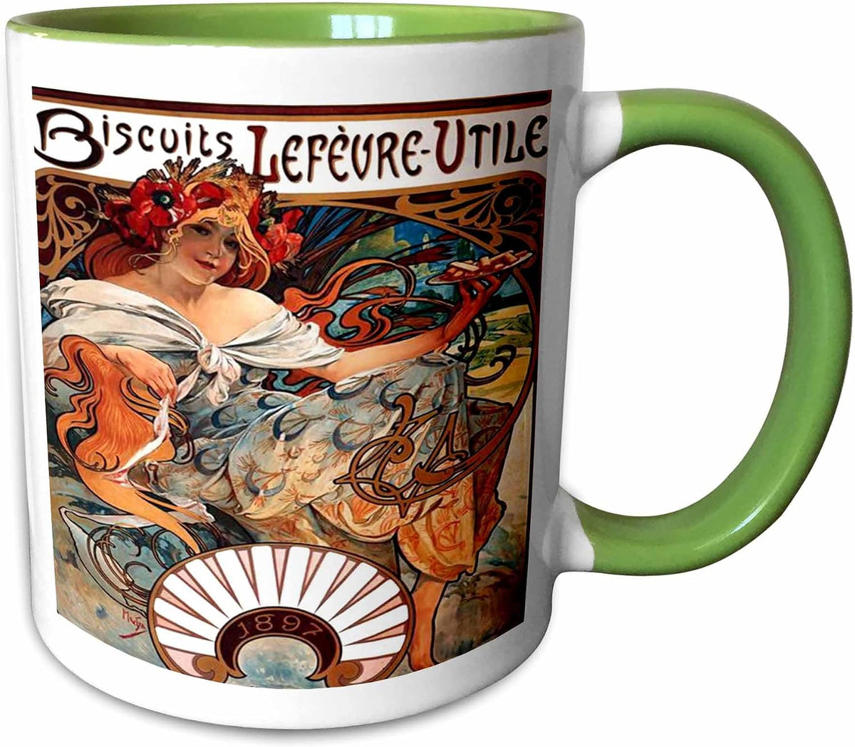 Muchas French Biscuits Art Deco & Art Ceramic Mug