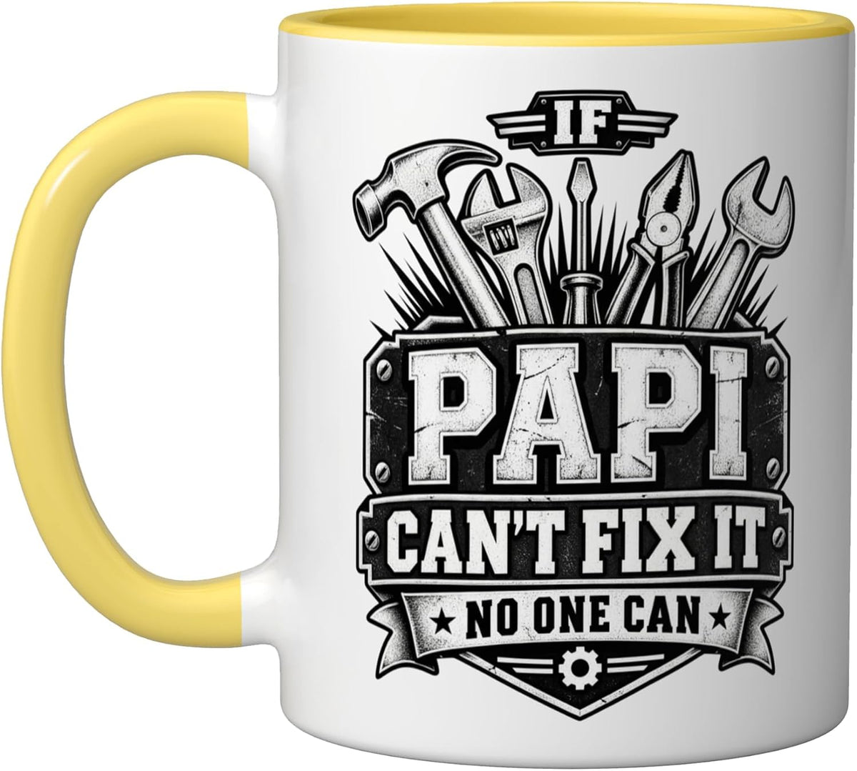 Papi World's Best Papi If Papi Can't Fix It Ceramic Mug
