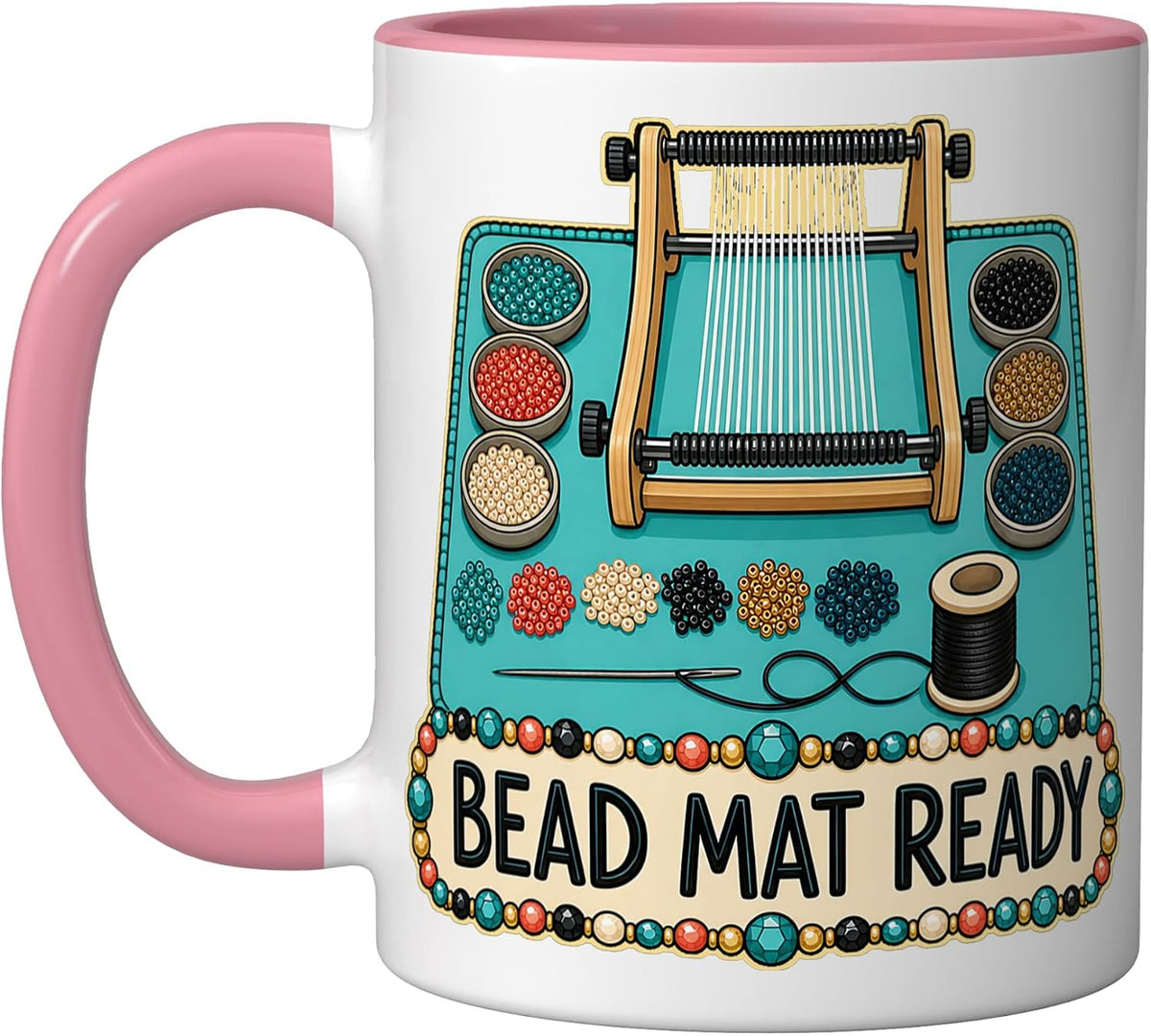 Bead Mat Ready Loom Needle Table Ceramic Mug