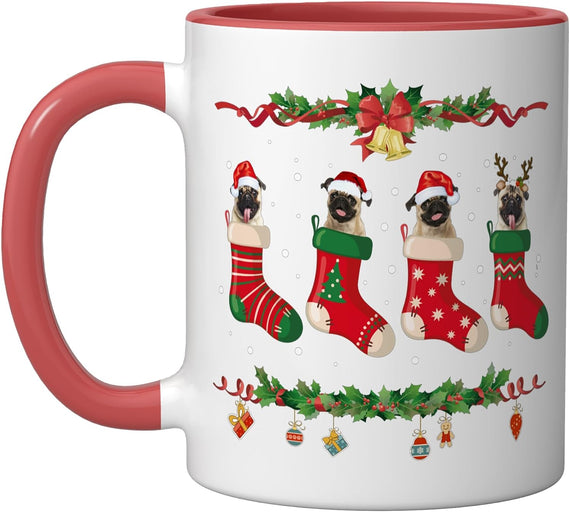 Pug Christmas Shirt Stocking Dog Xmas Sweater Ceramic Mug