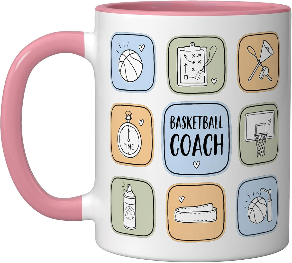Basketball Coach Hoops Trainer Mentoring Tactics Strategy Ceramic Mug