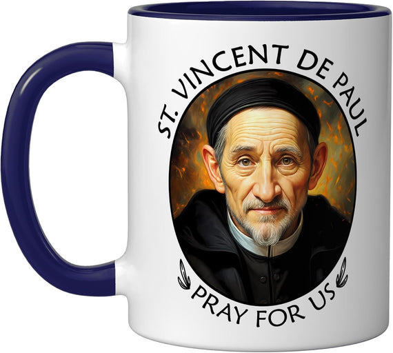 St Vincent De Paul Famous Popular Catholic Saint Pray For Ceramic Mug