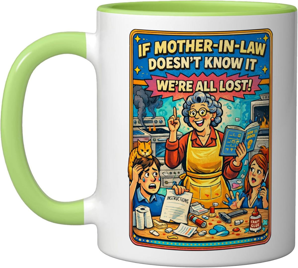 Mom Retro Comic Parody, Daughter Or Son-In-Law Ceramic Mug