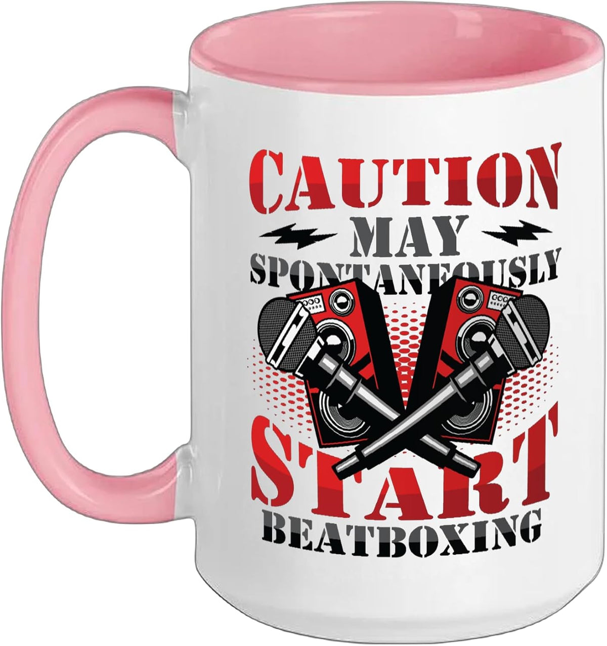 Caution May Spontaneously Start Beatboxing Ceramic Mug