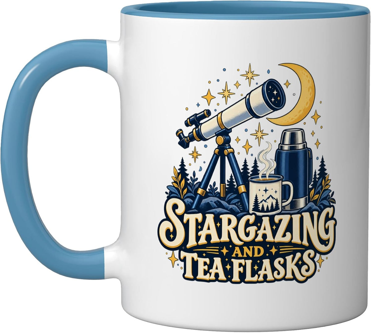 Stargazing And Tea Flasks Astronomy Lover Ceramic Mug