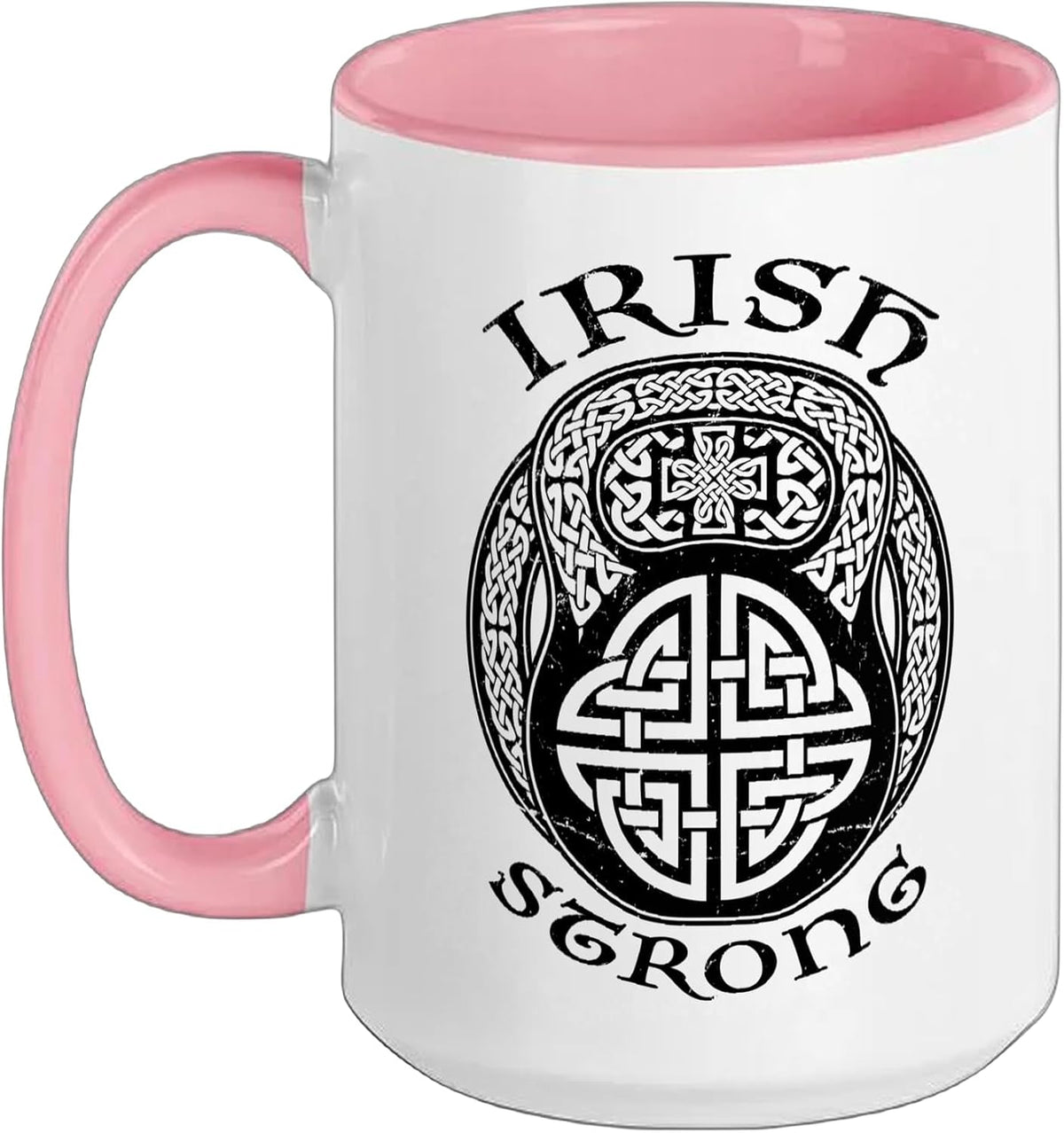 Irish Strong Gym St Patricks Day Kettlebell Celtic Knot Ceramic Mug