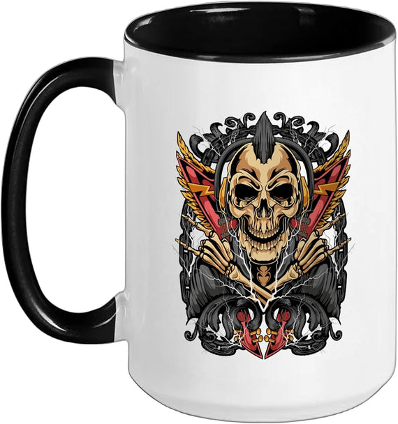 Goth Punk Rock Skull Horror Metalheads Ceramic Mug