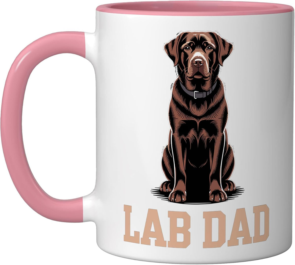 Chocolate Labrador Dad Design For Men Boys Dad Dog Lover Ceramic Mug
