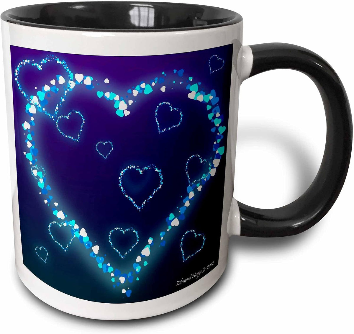 Blue Hearts Valentine Ceramic Mug