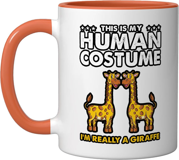 This Is My Human Costume Im Really A Giraffe Halloween Ceramic Mug