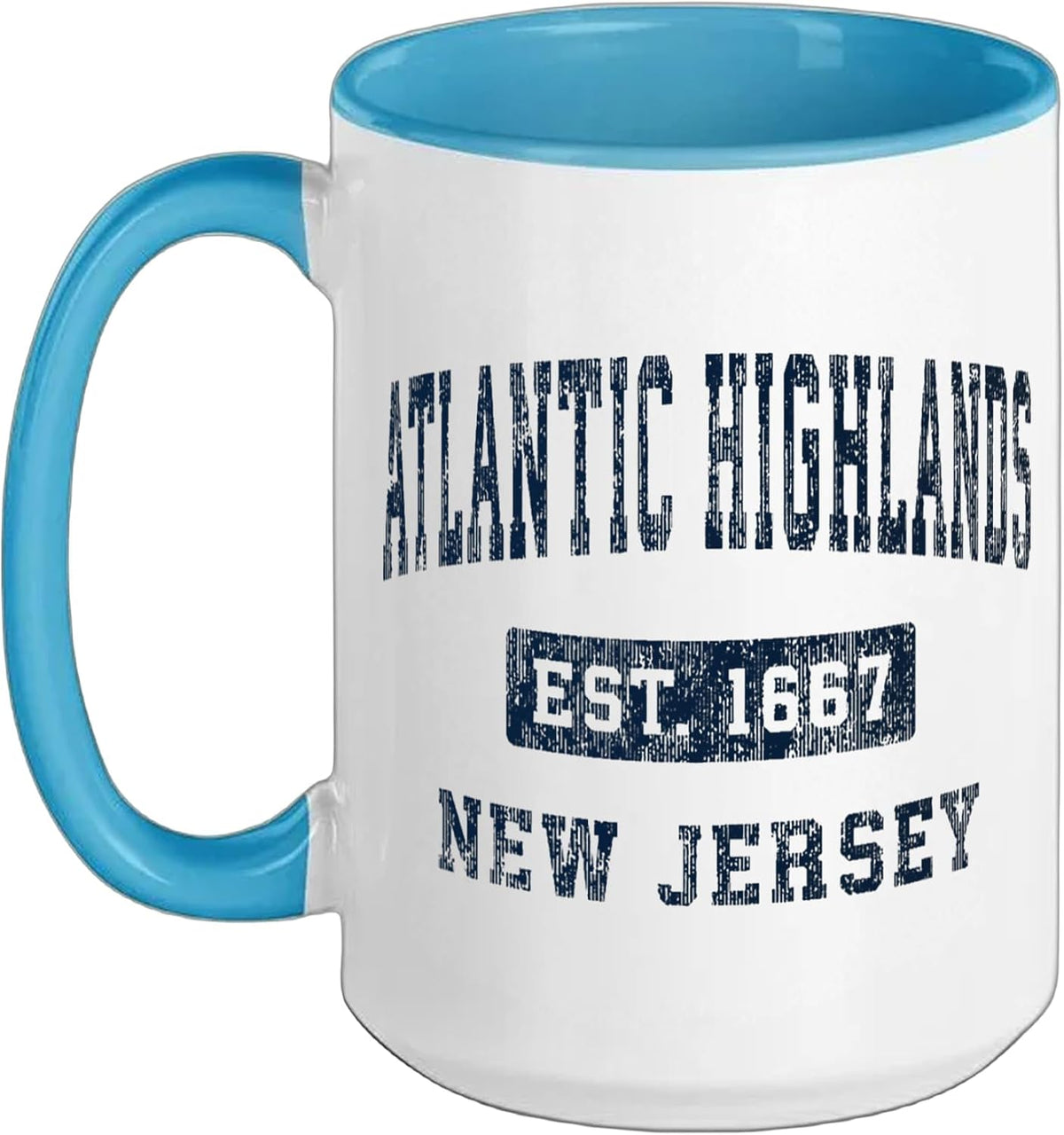 Atlantic Highlands New Jersey Nj Vintage Established Ceramic Mug