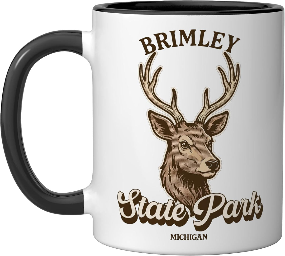 Brimley State Park Michigan Outdoors Wild Deer Souvenir Ceramic Mug