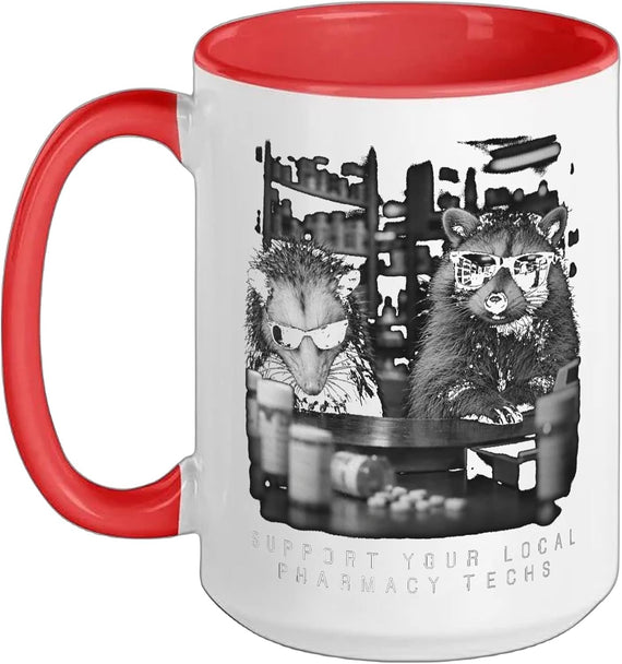 Support Your Local Pharmacy Techs Funny Duo Ceramic Mug