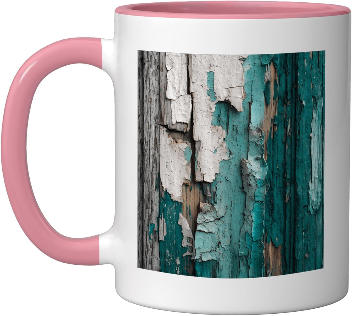 Rustic Peeling Paint Abstract Patina Grunge Panel Ceramic Mug