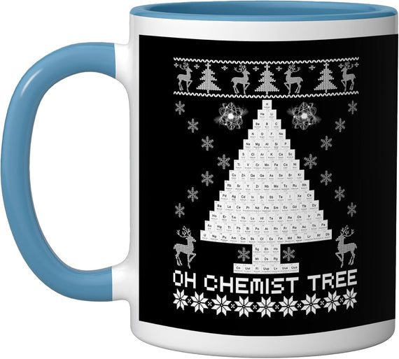 Chemist Tree Shirt Oh Chemistry Periodic Ugly Christmas Ceramic Mug